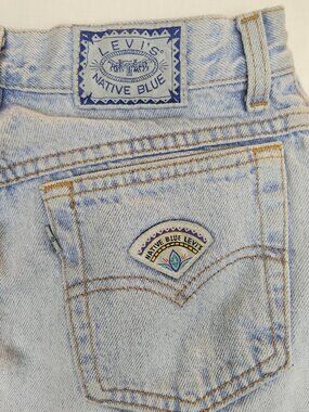 Vintage 90s Levi's Native Blue Jeans Womens Sz 10 USA Tapered Distressed